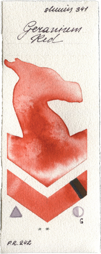 Geranium Red by Shminke Horadam Aquarell watercolor swatch