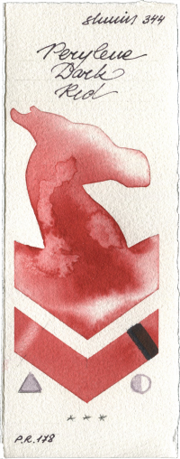 Perylene Dark Red by Shminke Horadam Aquarell watercolor swatch