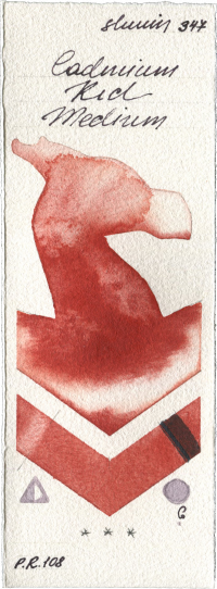 Cadmium Red Medium by Shminke Horadam Aquarell watercolor swatch