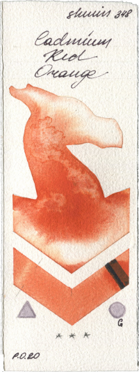 Cadmium Red Orange by Shminke Horadam Aquarell watercolor swatch