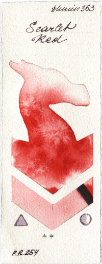 Scarlet Red by Shminke Horadam Aquarell watercolor swatch