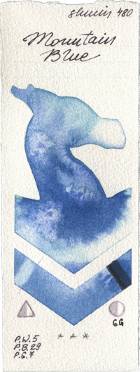 Mountain Blue by Shminke Horadam Aquarell watercolor swatch