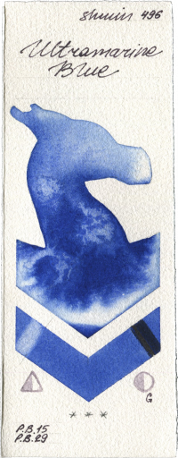 Ultramarine Blue by Shminke Horadam Aquarell watercolor swatch