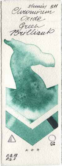 Chromium Oxide Green Brilliant by Shminke Horadam Aquarell watercolor swatch