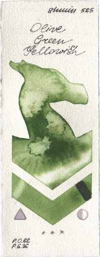 Olive Green Yellowish by Shminke Horadam Aquarell watercolor swatch