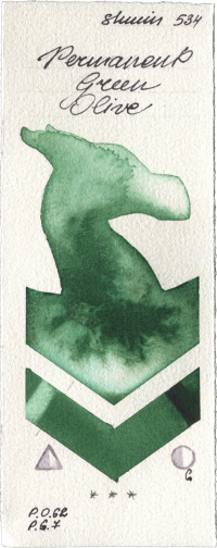 Permanent Green Olive by Shminke Horadam Aquarell watercolor swatch