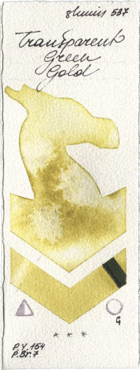 Transparent Green Gold by Shminke Horadam Aquarell watercolor swatch