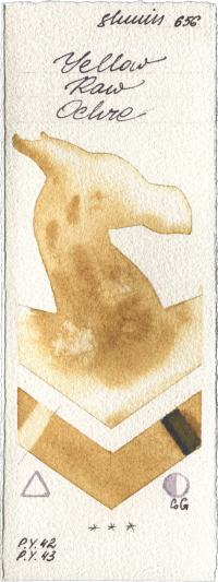 Yellow Raw Ochre by Shminke Horadam Aquarell watercolor swatch