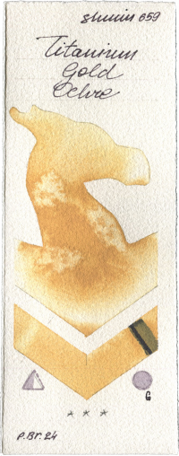 Titanium Gold Ochre by Shminke Horadam Aquarell watercolor swatch