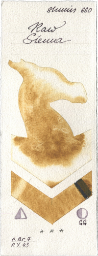 Raw Sienna by Shminke Horadam Aquarell watercolor swatch