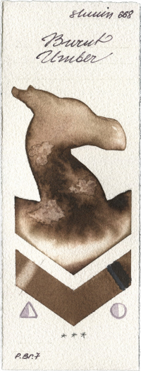 Burnt Umber by Shminke Horadam Aquarell watercolor swatch