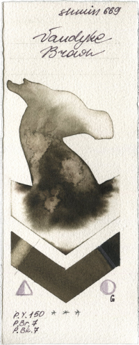 Vandyke Brown by Shminke Horadam Aquarell watercolor swatch