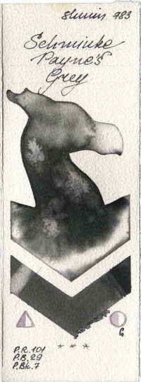 Schmincke Paynes Grey by Shminke Horadam Aquarell watercolor swatch