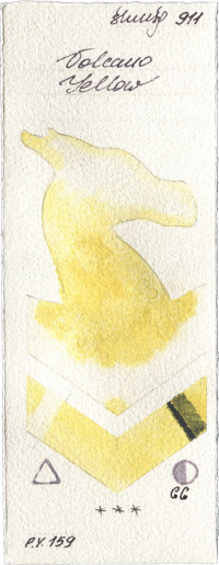 Volcano Yellow by Shminke Horadam Aquarell watercolor swatch