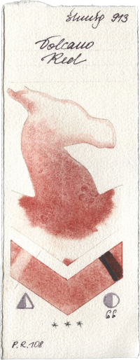 Volcano Red by Shminke Horadam Aquarell watercolor swatch