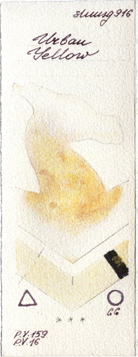 Urban Yellow by Shminke Horadam Aquarell watercolor swatch