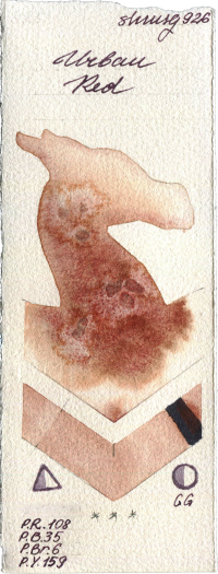 Urban Red by Shminke Horadam Aquarell watercolor swatch