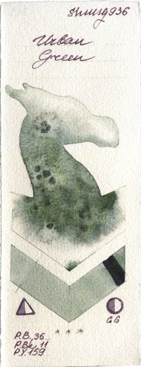 Urban Green by Shminke Horadam Aquarell watercolor swatch