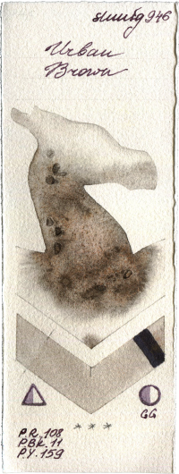 Urban Brown by Shminke Horadam Aquarell watercolor swatch