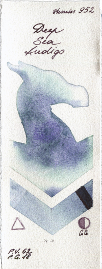 Deep Sea Indigo by Shminke Horadam Aquarell watercolor swatch