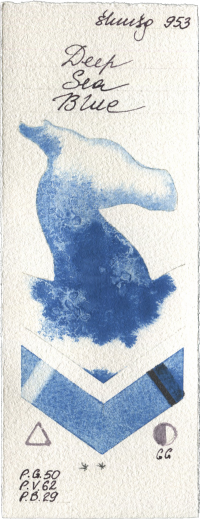 Deep Sea Blue by Shminke Horadam Aquarell watercolor swatch