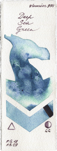 Deep Sea Green by Shminke Horadam Aquarell watercolor swatch