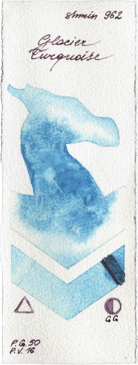 Glacier Turquoise by Shminke Horadam Aquarell watercolor swatch