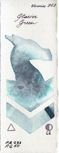Glacier Green by Shminke Horadam Aquarell watercolor swatch