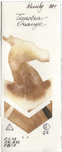Tundra Orange by Shminke Horadam Aquarell watercolor swatch