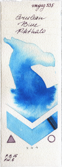 Cerulean Blue Phthalo by Royal Talens Van Gogh Watercolour watercolor swatch