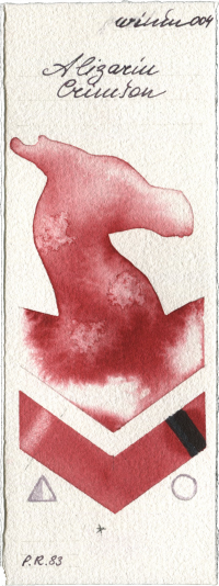 Alizarin Crimson by Winsor & Newton Professional watercolor swatch