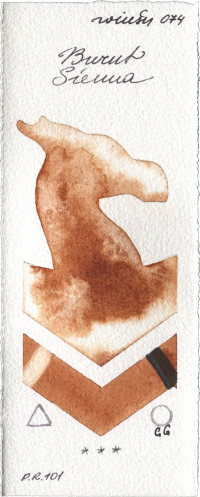Burnt Sienna by Winsor & Newton Professional watercolor swatch