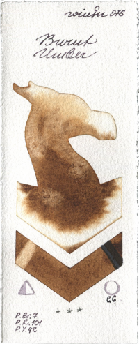 Burnt Umber by Winsor & Newton Professional watercolor swatch