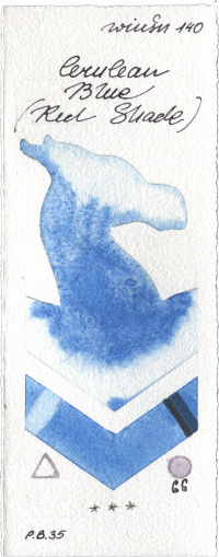 Cerulean Blue (Red Shade) by Winsor & Newton Professional watercolor swatch