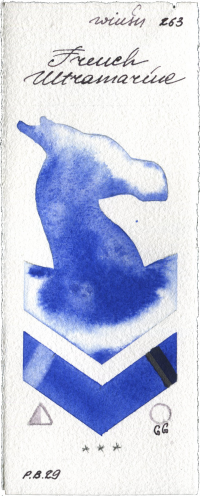 French Ultramarine by Winsor & Newton Professional watercolor swatch