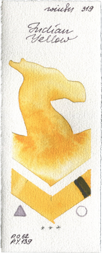 Indian Yellow by Winsor & Newton Professional watercolor swatch