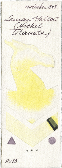 Lemon Yellow (Nickel Titanate) by Winsor & Newton Professional watercolor swatch