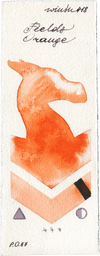 Fields Orange by Winsor & Newton Professional watercolor swatch