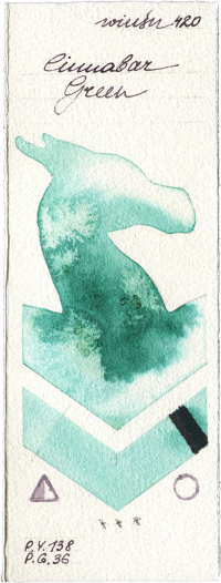 Cinnabar Green by Winsor & Newton Professional watercolor swatch