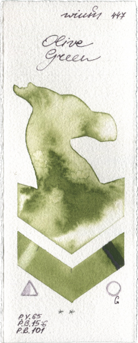 Olive Green by Winsor & Newton Professional watercolor swatch