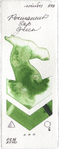 Permanent Sap Green by Winsor & Newton Professional watercolor swatch