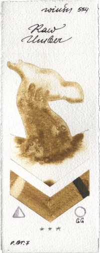 Raw Umber by Winsor & Newton Professional watercolor swatch