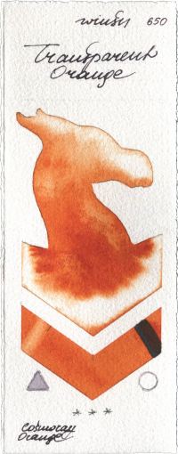 Transparent Orange by Winsor & Newton Professional watercolor swatch