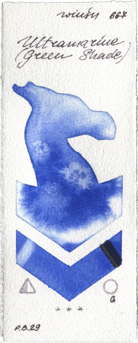 Ultramarine (Green Shade) by Winsor & Newton Professional watercolor swatch