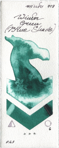 Winsor Green (Blue Shade) by Winsor & Newton Professional watercolor swatch