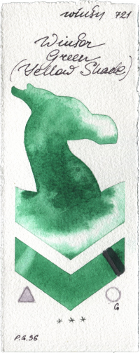 Winsor Green (Yellow shade) by Winsor & Newton Professional watercolor swatch