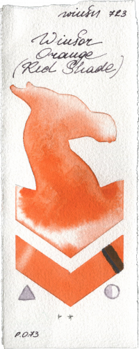 Winsor Orange (Red Shade) by Winsor & Newton Professional watercolor swatch