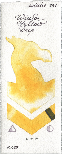 Winsor Yellow Deep by Winsor & Newton Professional watercolor swatch
