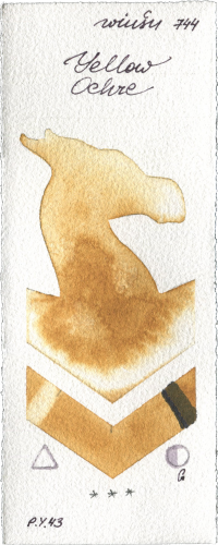 Yellow Ochre by Winsor & Newton Professional watercolor swatch