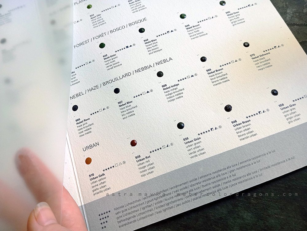 Schmincke Horadam Aquarell Watercolour Dot Card 50 Super Granulation Colours Haze Urban 01